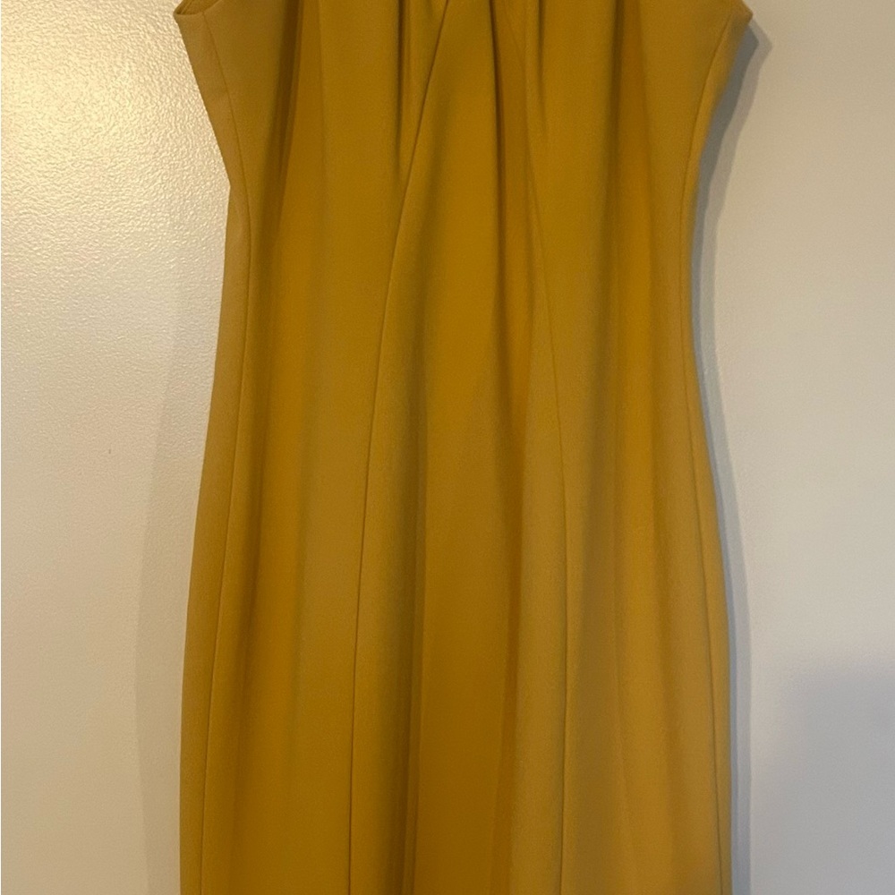 Calvin Klein Strapless Mustard Dress
